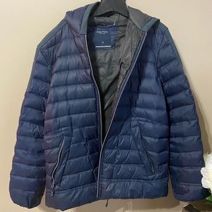 Nautica Navy Water Resistant Hooded Park size XL